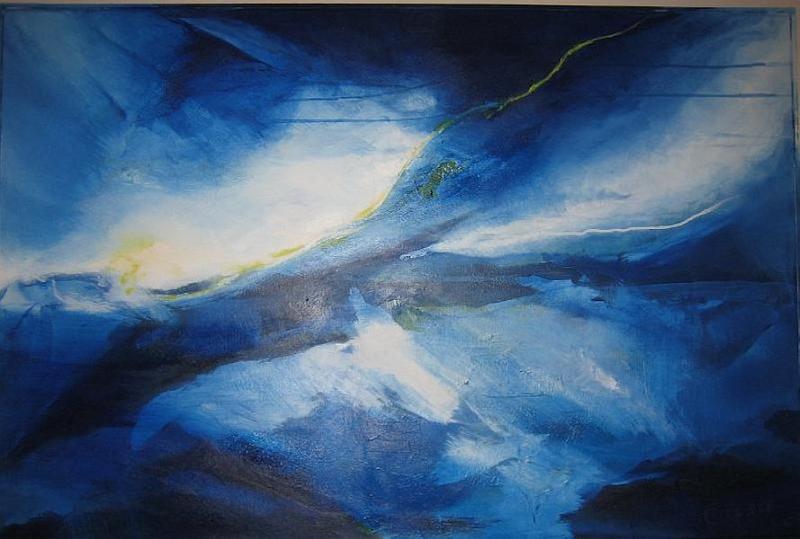 BlueiceI.jpg - 80x120 cm Acryl auf Leinwand