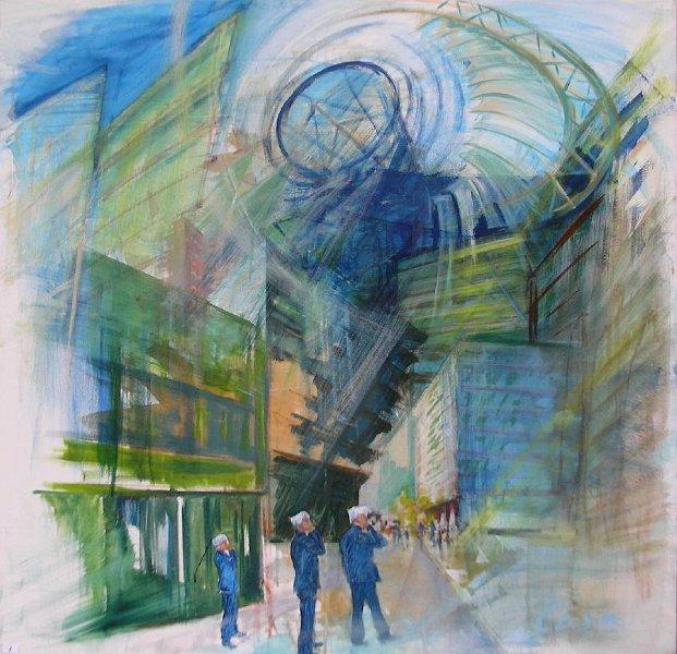 Berlin-Potsdamerplatz.JPG - 80x80 cm, Acryl auf Leinwand